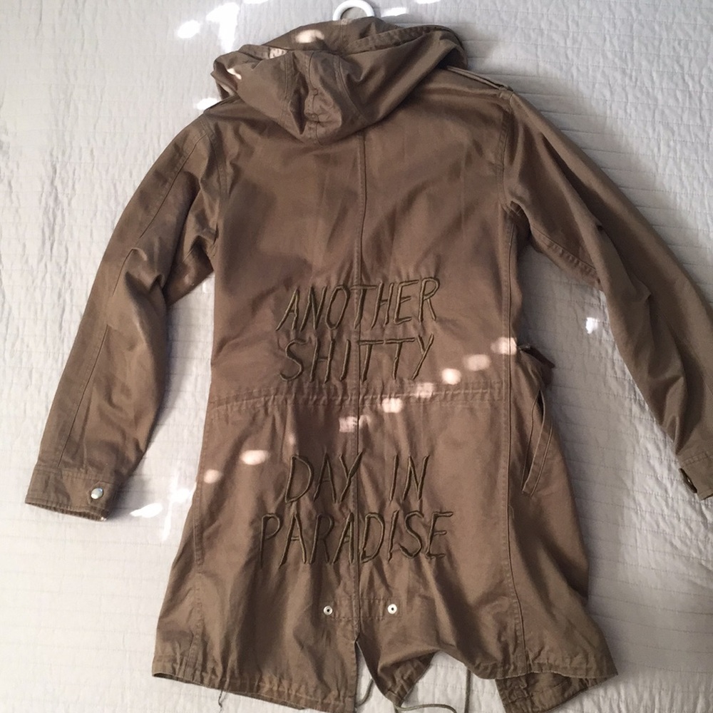 Unit Another shitty day in paradise trench parka